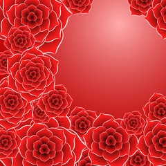 Poster - Beautiful red rose flower background. EPS10 vector.