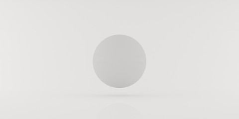 Poster - Abstract of white sphere isolated on white background, 3D rendering