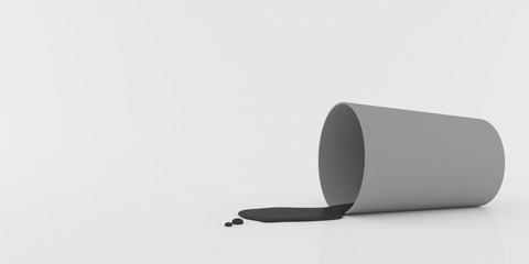 Aufkleber - Mock-up of coloured cup with liquid on white background,3d rendering