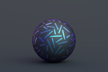 Aufkleber - abstract 3d rendering of geometric shape. minimalistic composition. modern background design with sp