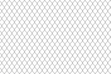 Creative Vector Illustration Of Chain Link Fence Wire Mesh Steel Metal Isolated On Transparent Background. Art Design Gate Made. Prison Barrier, Secured Property. Abstract Concept Graphic Element