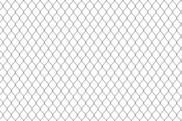 Creative vector illustration of chain link fence wire mesh steel metal isolated on transparent background. Art design gate made. Prison barrier, secured property. Abstract concept graphic element