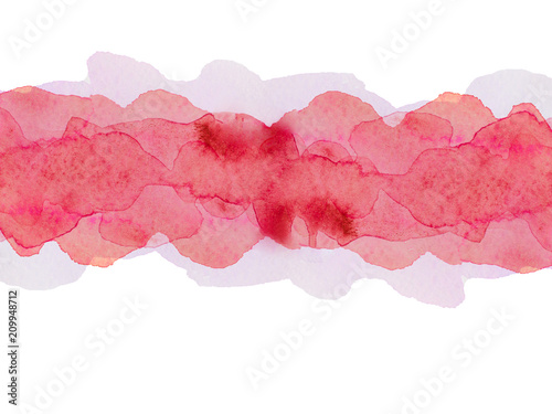 Strip Line Band Watercolor Red Painted By Hand This Band Watercolor Red Painted By Hand