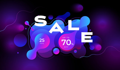 Wall Mural - Colorful geometric background design. Fluid shapes composition with trendy gradients. Eps10 vector.