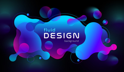 Wall Mural - Colorful geometric background design. Fluid shapes composition with trendy gradients. Eps10 vector.