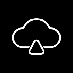 Poster - outline upload simple cloud icon. linear symbol with thin outlin