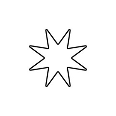 Poster - eight-pointed star line icon. Element of star icon for mobile concept and web apps. Thin line eight-pointed star icon can be used for web and mobile. Premium icon