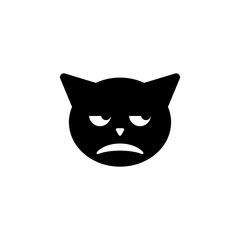 Poster - unamused cat icon. Element of emotions icon for mobile concept and web apps. Detailed unamused cat icon can be used for web and mobile