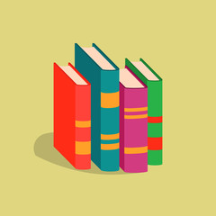 Aufkleber - books flat icon. Element of star icon for mobile concept and web apps. Illustration books flat icon can be used for web and mobile. Premium icon