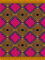 Textile fashion african Ankara print, fabric sarong, vector illustration file.