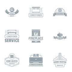 Poster - Ambiance logo set. Simple set of 9 ambiance vector logo for web isolated on white background