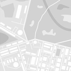 Poster - City suburban map in black and white