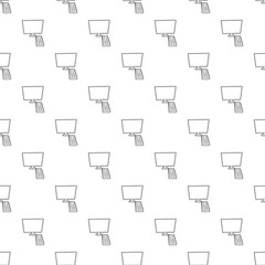 Poster - TV with remote pattern vector seamless repeating for any web design