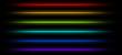 Neon tube light pack isolated on black