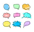 Vector Speech Bubbles Collection, Grunge Colorful Illustration.