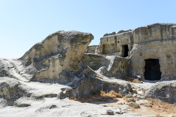 View of the ancient rock city of Uplistsikhe, Georgia