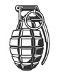 Vintage military hand grenade concept