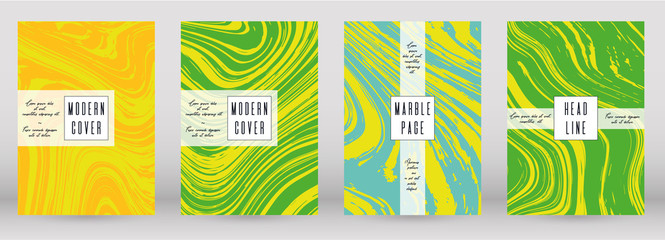 Modern Marble Cover Design for your Business with Abstract Lines. Futuristic Poster, Flyer, Layout with Liquid Pattern for Branding, Identity, Annual Report. Vector minimalistic brochure. Luxury.