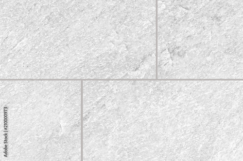Fototapeta White stone floor tile pattern and seamless background