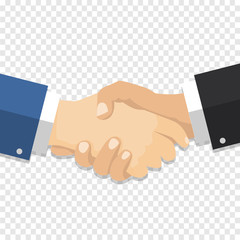 handshake businessman on transparent background-vector illustration.