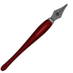 Vector Color Flat Icon - Calligraphic Pen