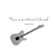 Guitars with a famous quote. Music is an outburst of the soul by Frederick delius