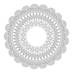 Poster - Mandala in black and white colors vector illustration graphic design