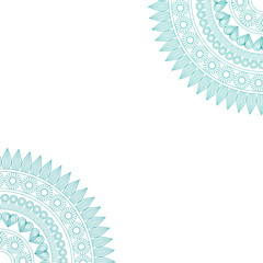 Poster - Blue mandala indian emblem vector illustration graphic design