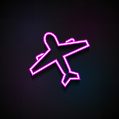 Wall Mural - plane icon. Element of logistics icons for mobile concept and web apps. Neon plane icon can be used for web and mobile apps