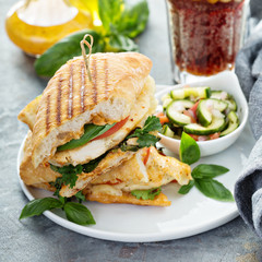 Sticker - Grilled panini sandwich with chicken and cheese