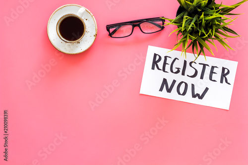 Membership Concept Template For Registration Register Now Hand