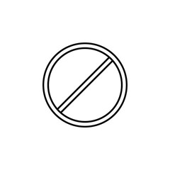 Poster - prohibition sign icon. Element of traffic signs icon for mobile concept and web apps. Thin line prohibition sign icon can be used for web and mobile