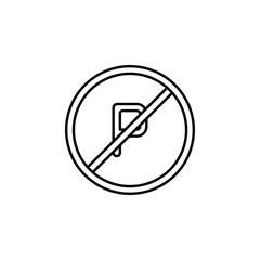 Poster - parking sign is not allowed icon. Element of traffic signs icon for mobile concept and web apps. Thin line parking sign is not allowed icon can be used for web and mobile