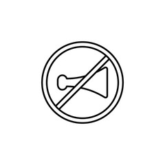 Poster - no sign icon. Element of traffic signs icon for mobile concept and web apps. Thin line no sign icon can be used for web and mobile