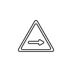 Poster - traffic sign in the right icon. Element of traffic signs icon for mobile concept and web apps. Thin line traffic sign in the right icon can used for web and mobile