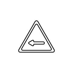 Poster - sign traffic in left icon. Element of traffic signs icon for mobile concept and web apps. Thin line sign traffic in left icon can be used for web and mobile
