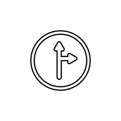 Poster - Move right or right icon. Element of traffic signs icon for mobile concept and web apps. Thin line Move right or right icon can be used for web and mobile