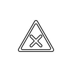 Poster - Intersection of Equivalent Roads icon. Element of traffic signs icon for mobile concept and web apps. Thin line Intersection of Equivalent Roads icon can be used for web and mobile