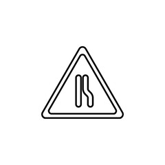 Poster - Road narrows icon. Element of traffic signs icon for mobile concept and web apps. Thin line Road narrows icon can be used for web and mobile