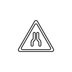 Poster - Road narrows icon. Element of traffic signs icon for mobile concept and web apps. Thin line Road narrows icon can be used for web and mobile