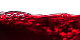 Red wine on white background