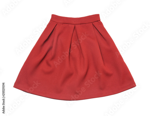 Cuadros en Lienzo Elegant female skirt on white background