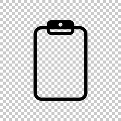 Poster - Tablet with paper. On transparent background.