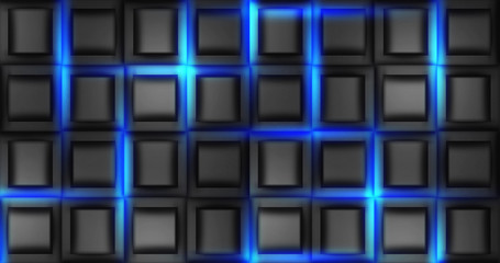 Wall Mural - neon rays on a dark metallic background