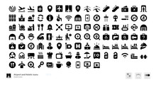 Airport Travel And Accommodation Icons