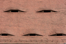 Famous Eyes. Windows In The Roof Made In The Form Of Eyes.