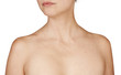 female neck isolated on white background