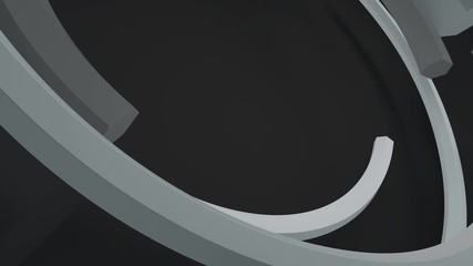 Poster - 3d render abstract background. circular composition. diagonal angle of view of camera to loopable ro