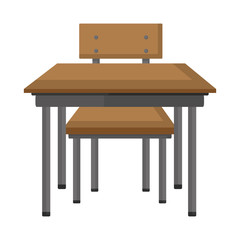 Sticker - front wood school desk education