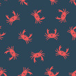 Vector pattern with crabs
